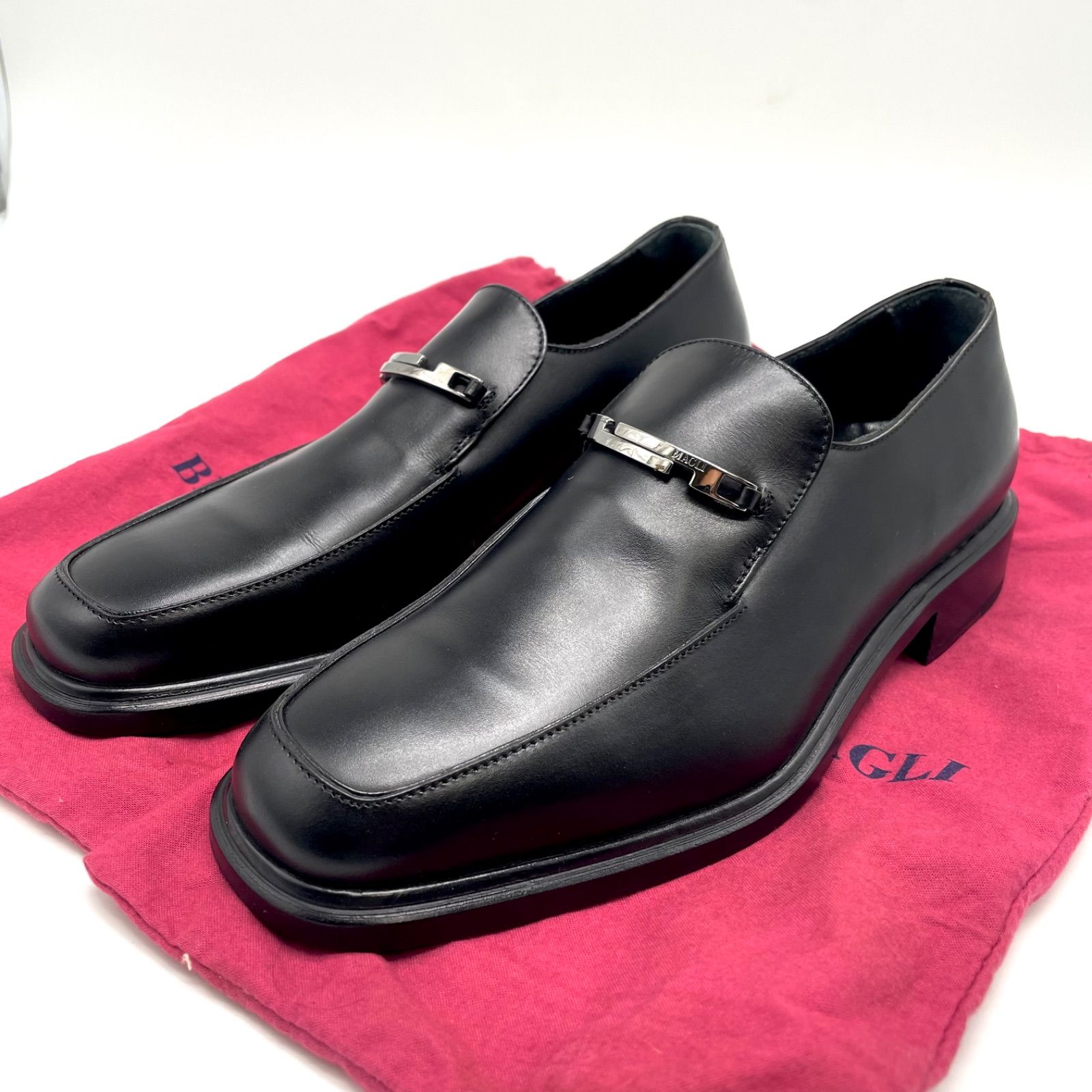 美品】BRUNO MAGLI ブルーノマリ ローファー スリッポン ビジネス ロゴ