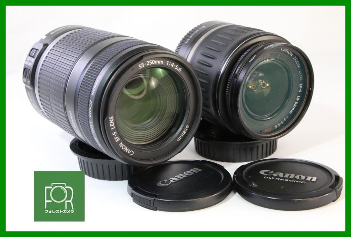 点検済 キヤノン Canon EF-S 18-55mm USM EF-S 55-250mm F4-5.6 IS 2675
