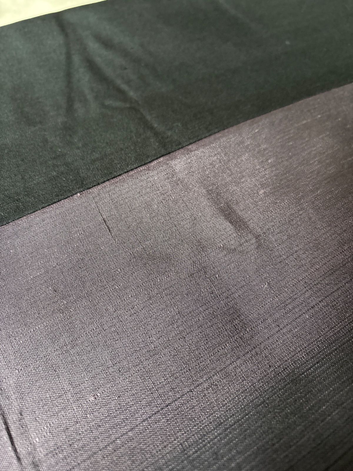  大人カッコイイ 紬袷道中着 紫 黒 裄69 羽織 着物 浴衣