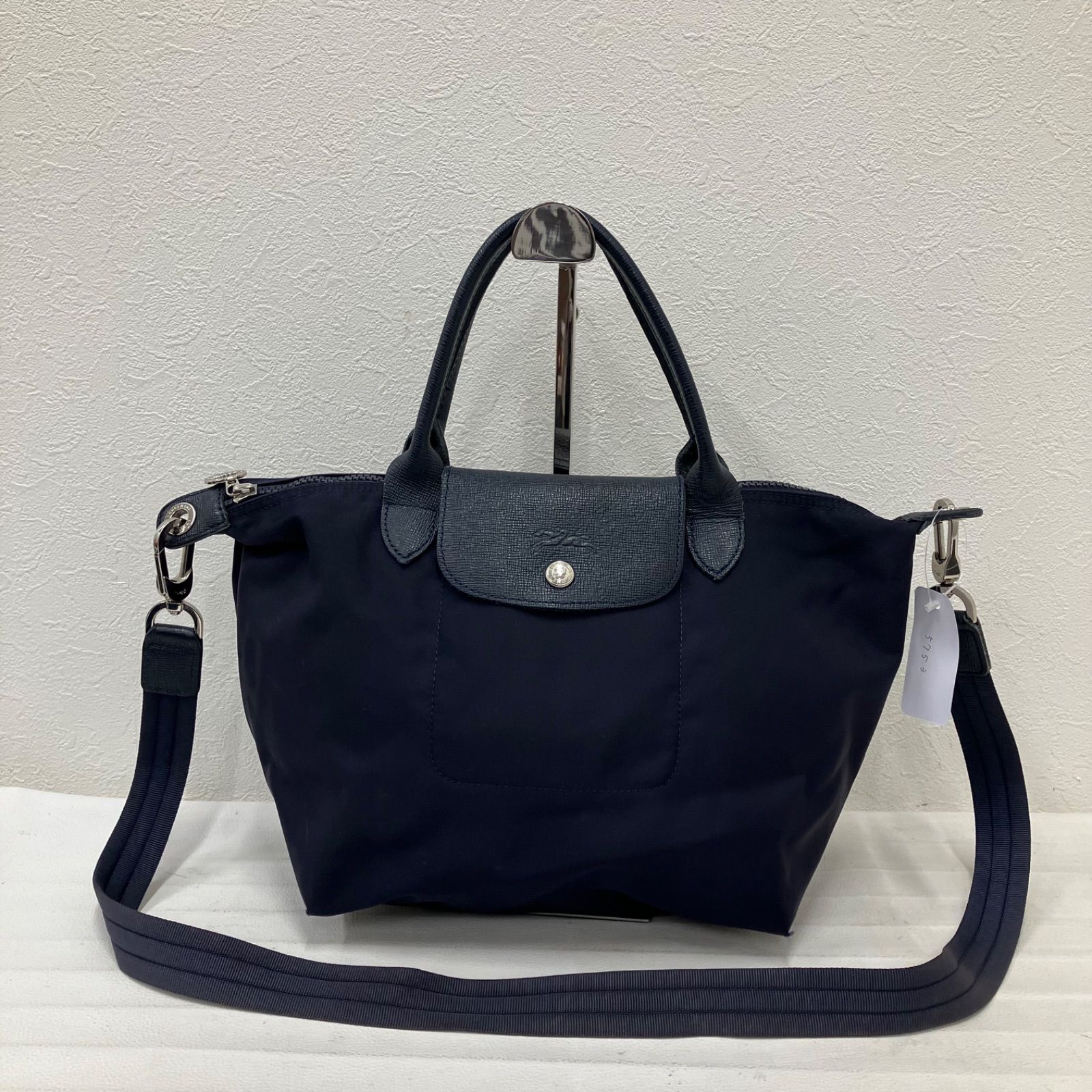 5753 LONGCHAMP ロンシャン ルプリアージュ 2wayバッグ ショルダーバッグ トートバック ハンドバック ネイビー系 紺系 大容量 通勤 通学 シンプル カジュアル め