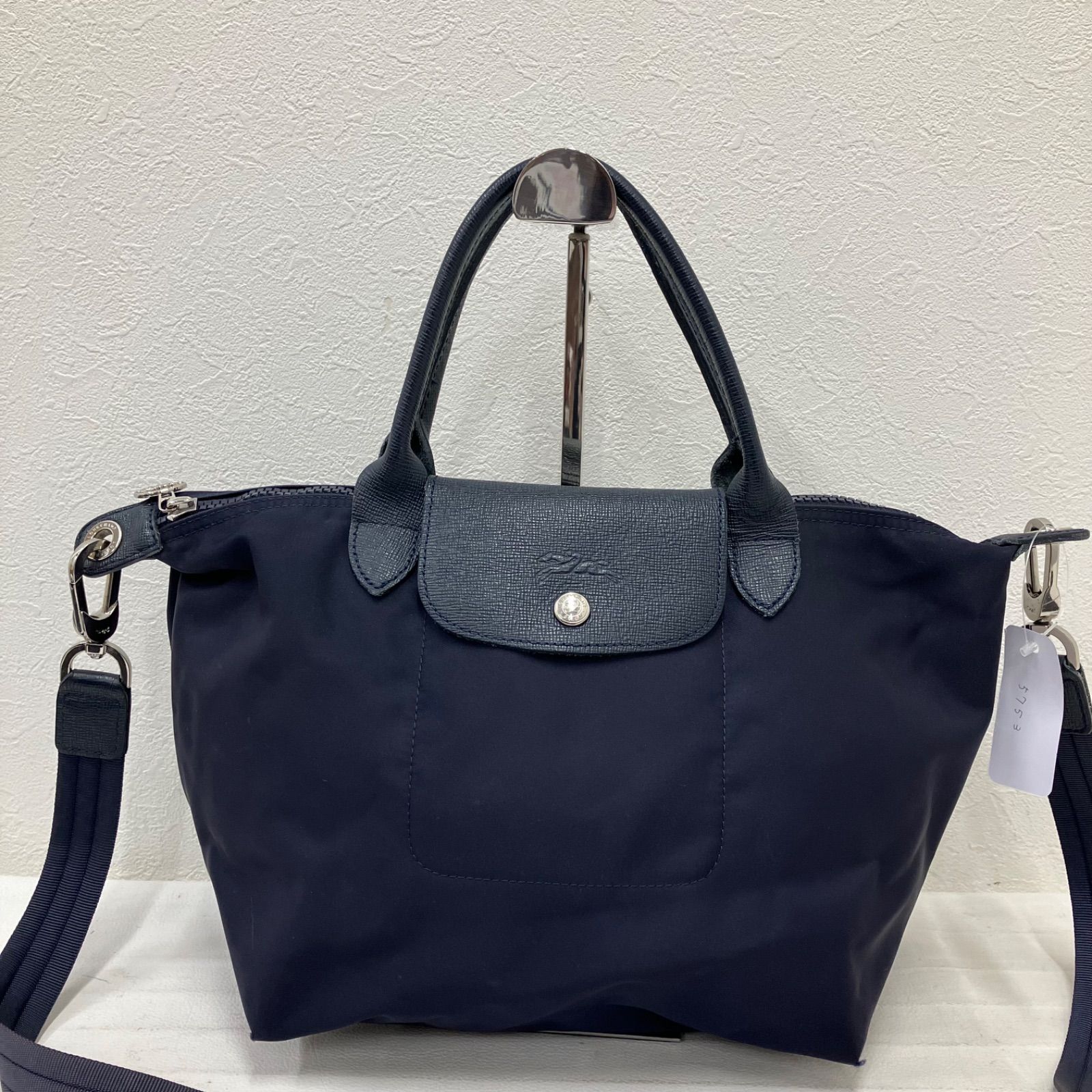 5753 LONGCHAMP ロンシャン ルプリアージュ 2wayバッグ ショルダーバッグ トートバック ハンドバック ネイビー系 紺系 大容量 通勤 通学 シンプル カジュアル め
