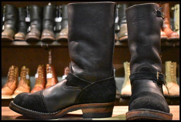 9.5C 14年 WESCO ウエスコ カスタムボス ネイビー×ネイビーラフアウト 11インチハイト ビブラム430 ブーツ BOSS HOPESMORE FJ361