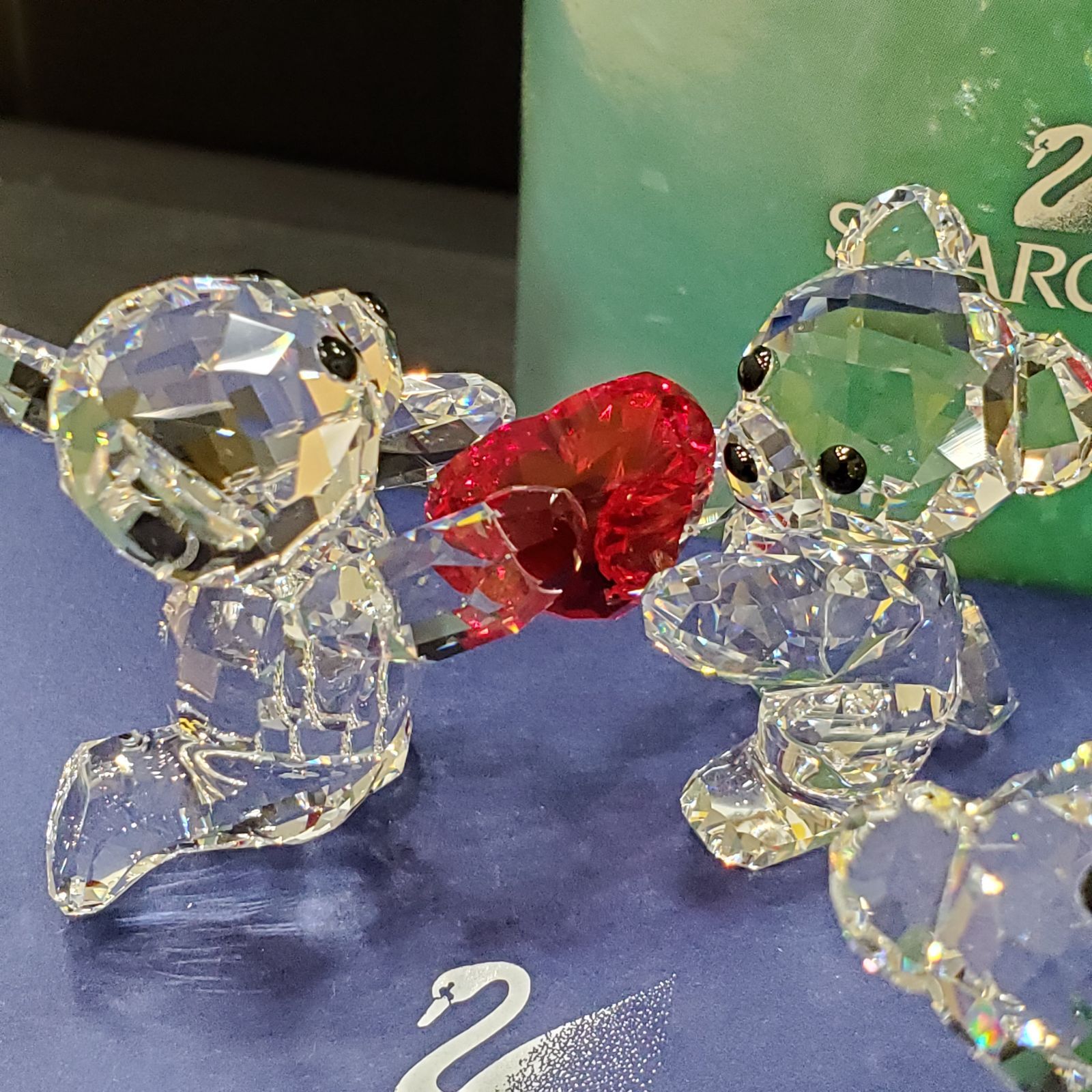 Swarovski クリスタルベアlovlots EL6】SWAROVSKI スワロフスキー lovlots クリスタル ベア ハート 4点