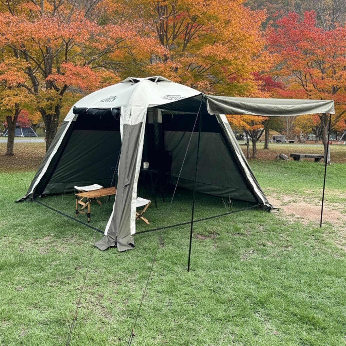 MGC エアフレームテント エアー タープ スクリーン テント インフレータブル 300x300x220cm 防水 アウトドア キャンプ ピクニック ファミリー 大人用 子供用 簡単組立 手動空気入れ付き