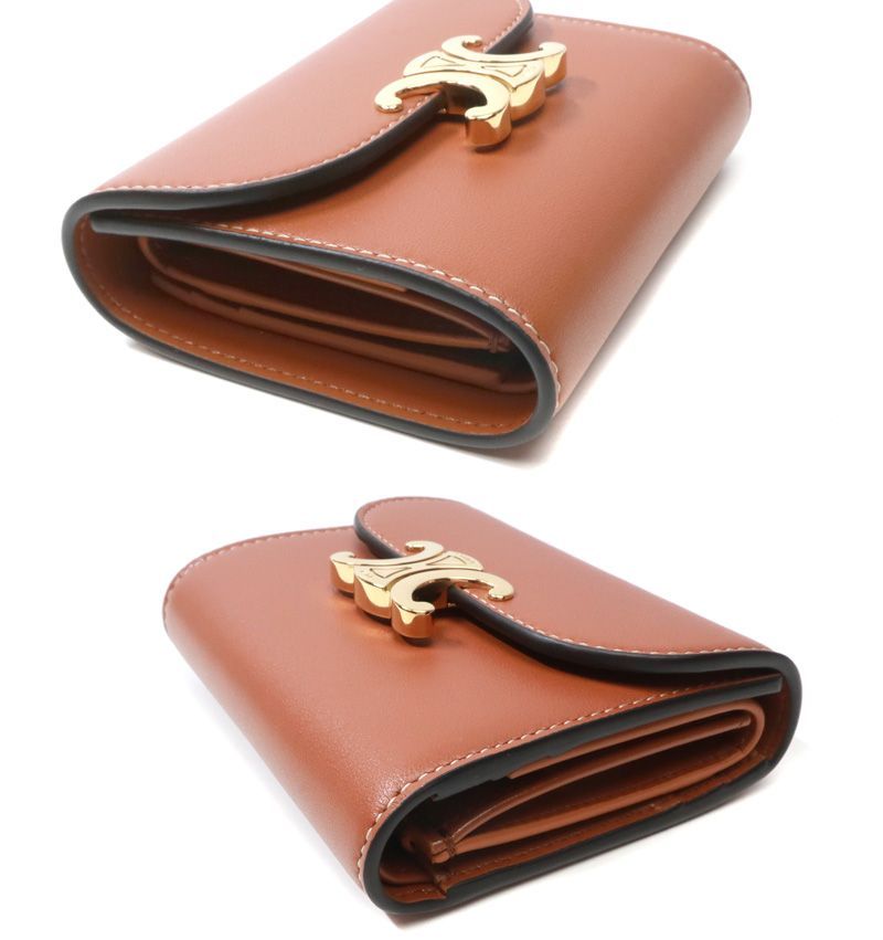 未使用 セリーヌ スモールフラップウォレット トリオンフ シャイニー