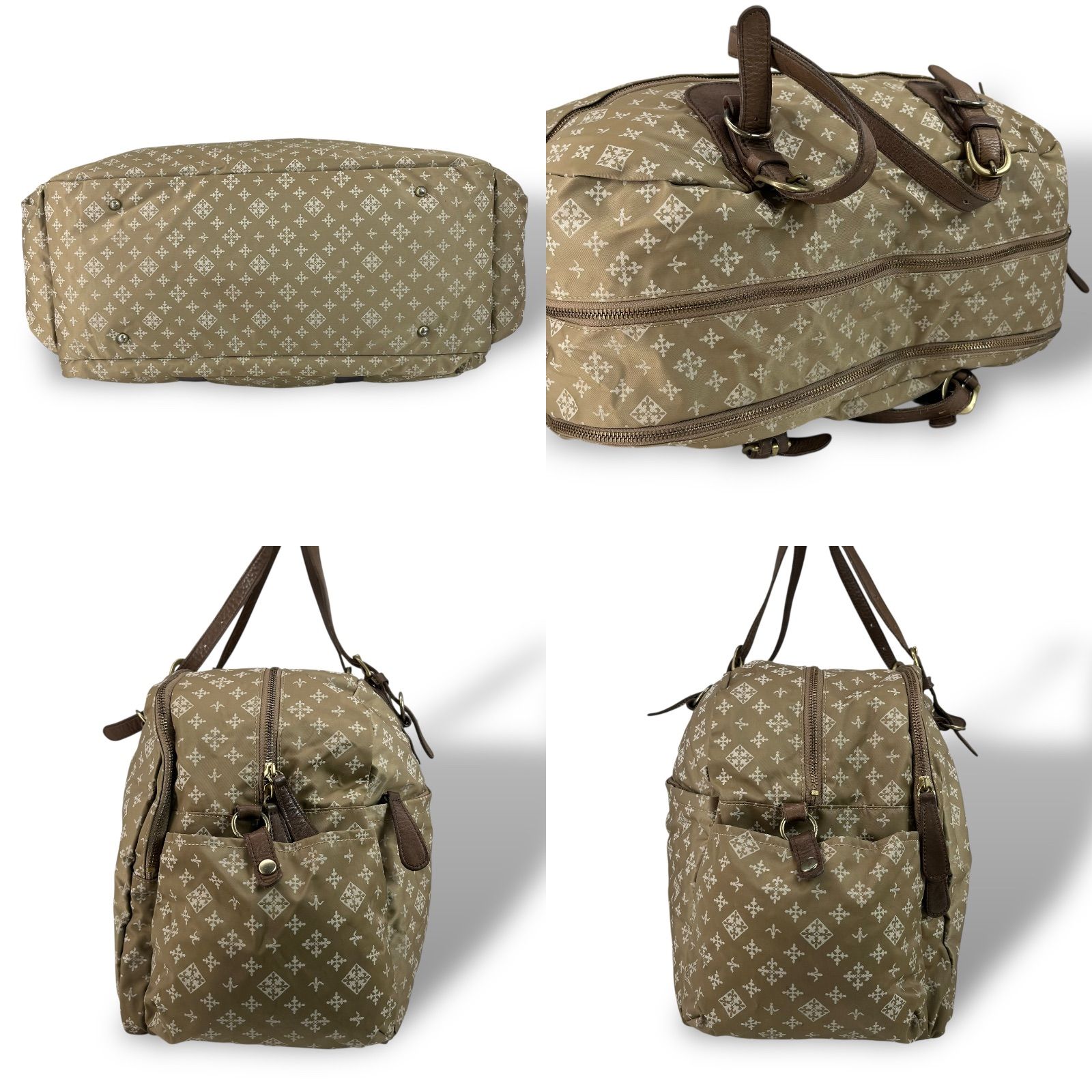 極美品】russet ラシット ボストンバック レディース カーキ ナイロン