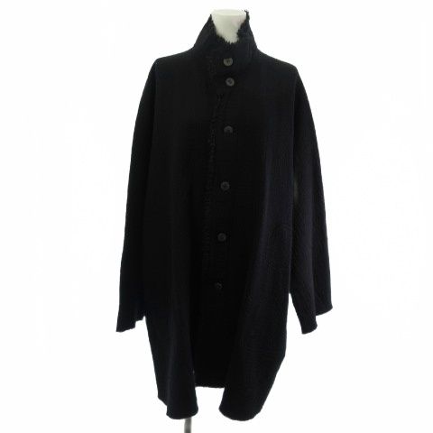 ババグーリ コート ジャケット カシミヤ混 ブラック 黒 M