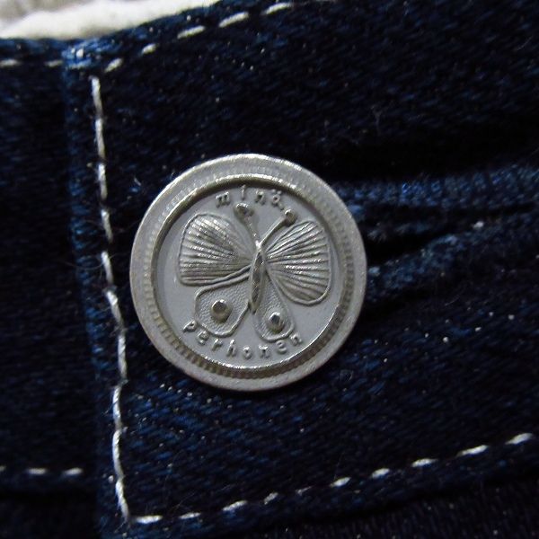 夏のセール開催中！ anc ミナペルホネン minaperhonen パンツ 38 青系 デニム 麻混 レディース 940934