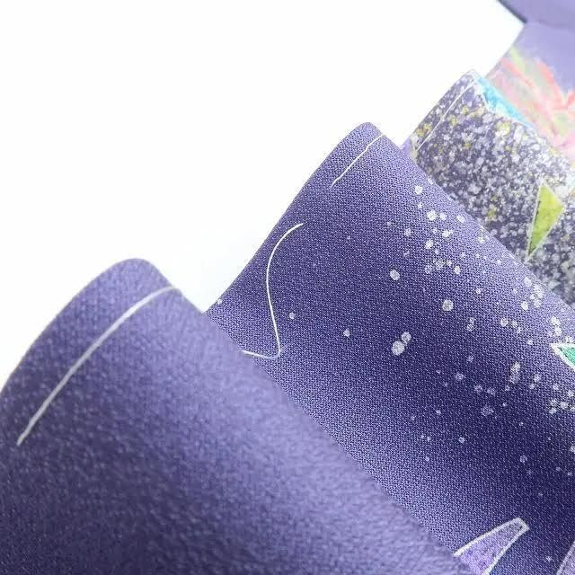 百華 Y 3678 未着用 正絹 銀糸刺繡 仕付け糸付 手縫い仕立て 訪問着 着物