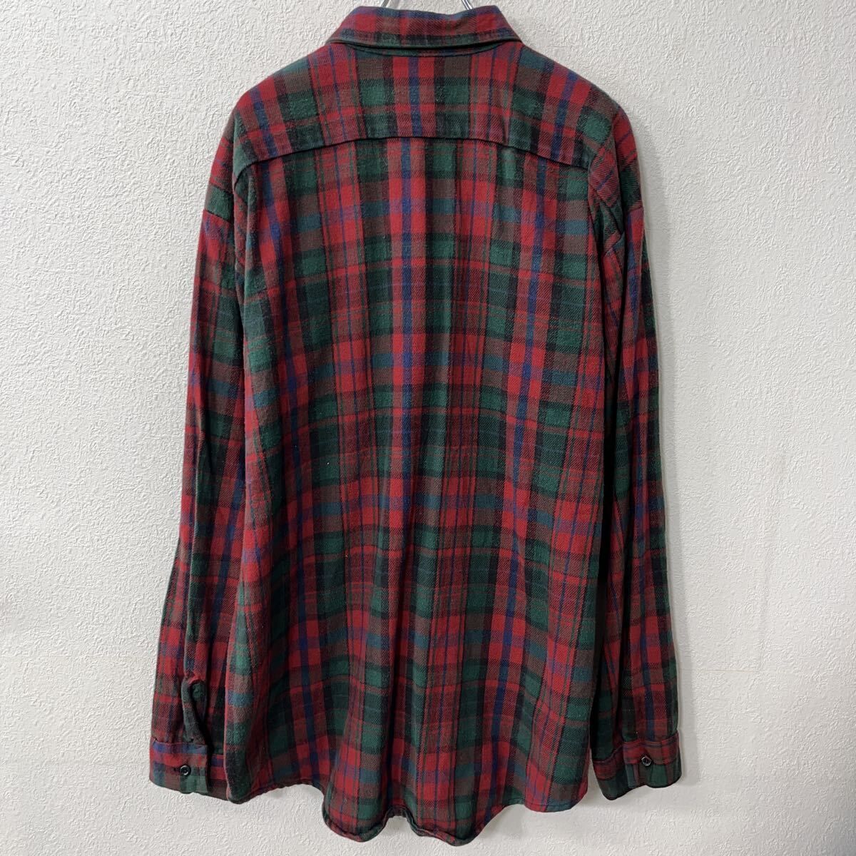 USA製CODET 長袖 ネルシャツ 2XL レッド グリーン マルチカラー