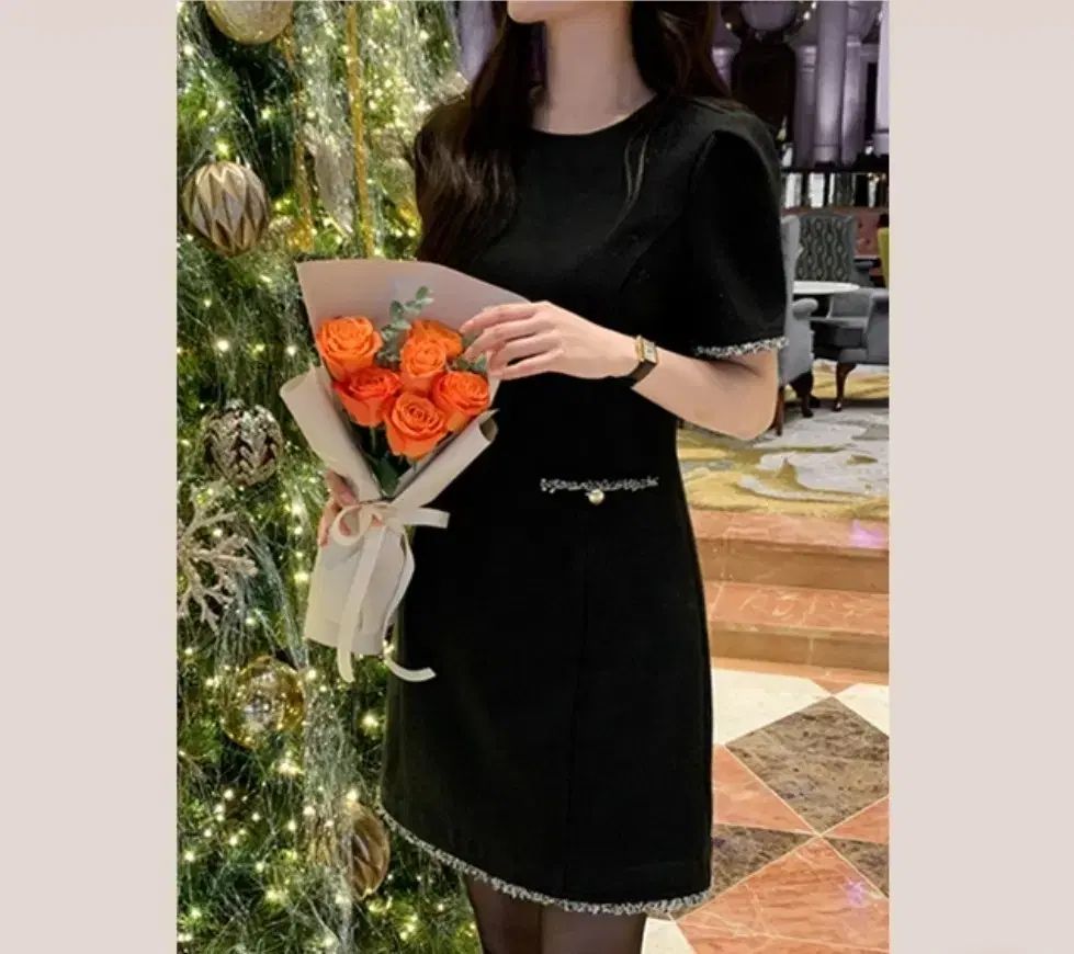 ベニト フェミニン ツイード 半袖 ONE PIECE S Maybebaby riette perbit HAWA GANAESRA