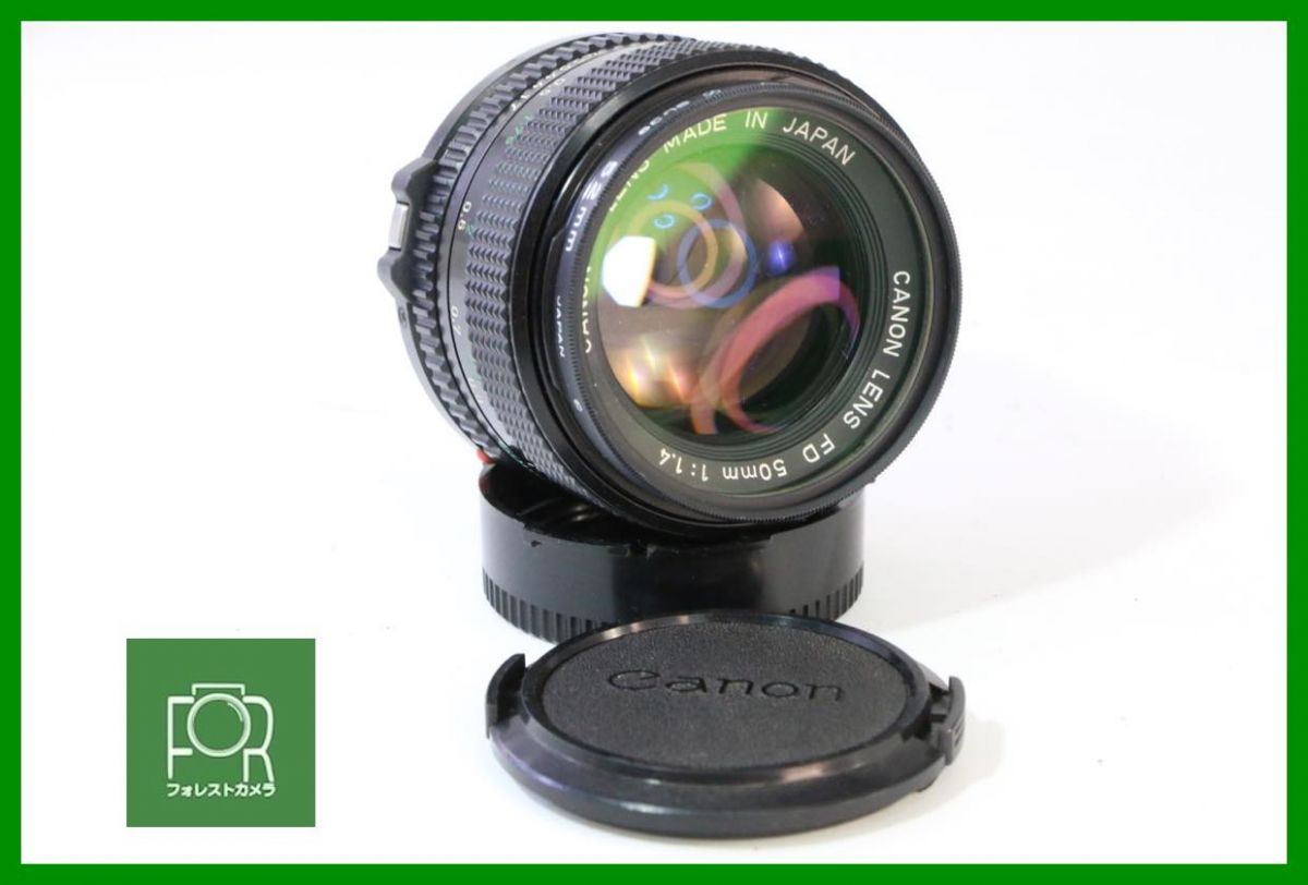 点検済 Canon NEW FD 50mm F1.4 前後キャップ フィルター付き K65