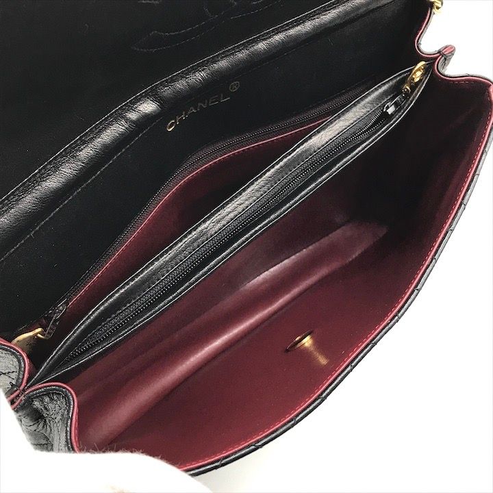  CHANEL シャネル ココマーク ターンロック マトラッセ ラムスキン チェーン ショルダー バッグ ブラック ブランド 鞄 BAG a 10529 メッセンジャーバッグ ショルダーバッグ