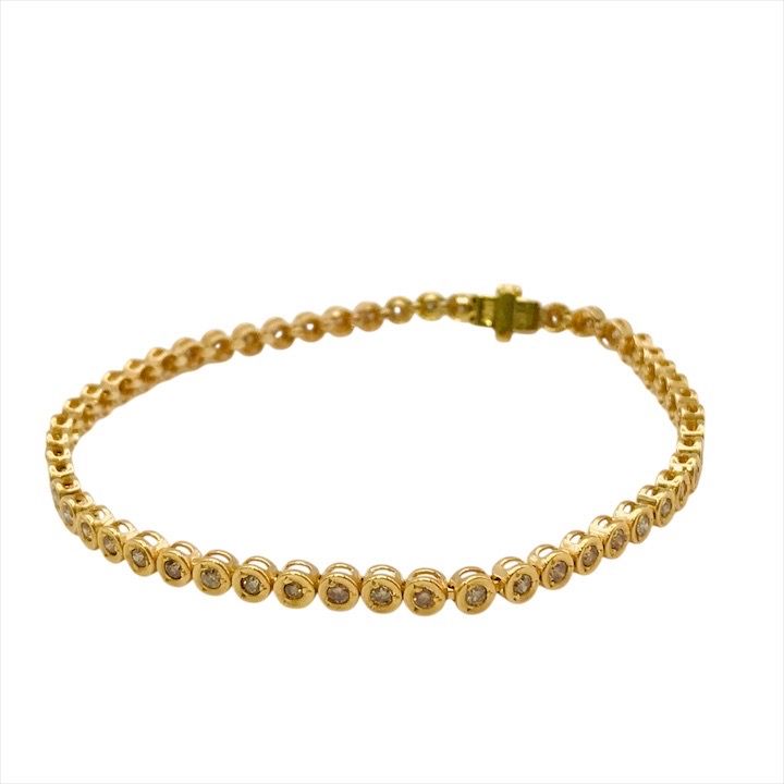 k18 テニスブレスレット D1.00ct 6.7g 17ｃｍ ジュエリー 18金 ダイヤモンド 貴金属 a10748