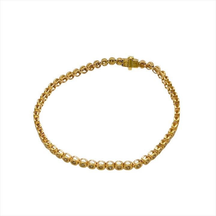 k 18 テニスブレスレット D 1.00 ct 6.7 g 17ｃｍ ジュエリー 18金 ダイヤモンド 貴金属 a 10748