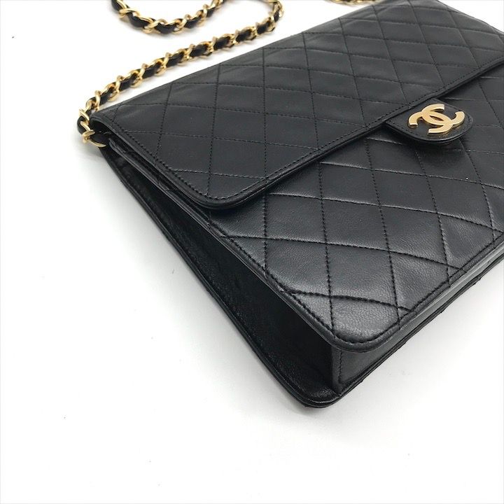  CHANEL シャネル ココマーク プッシュロック マトラッセ ラムスキン チェーン ショルダー バッグ ブラック ブランド 鞄 BAG k 6708 メッセンジャーバッグ ショルダーバッグ