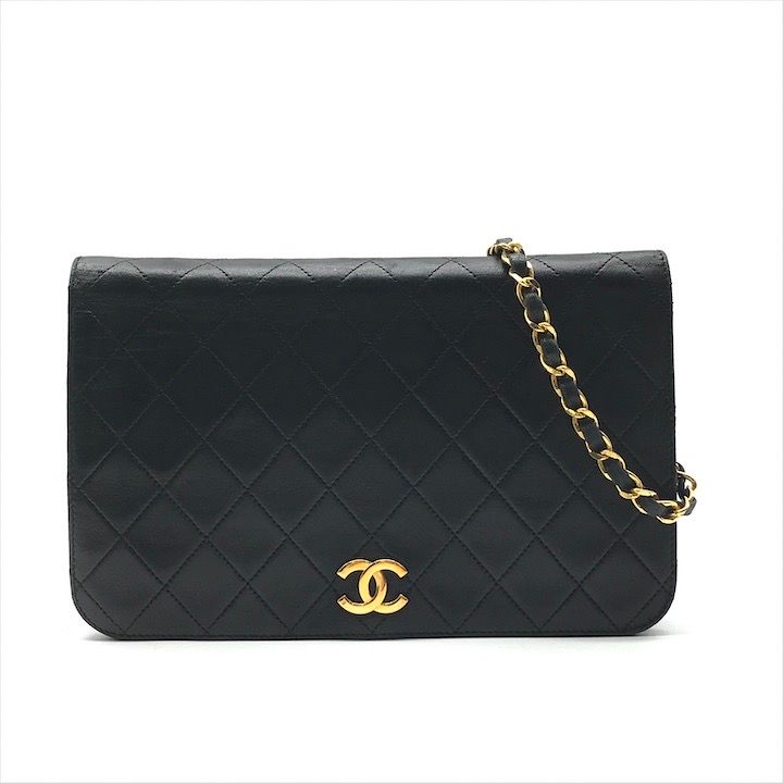 CHANEL シャネル ココマーク プッシュロック マトラッセ ラムスキン チェーン ショルダー バッグ ブラック ブランド 鞄 BAG k6710