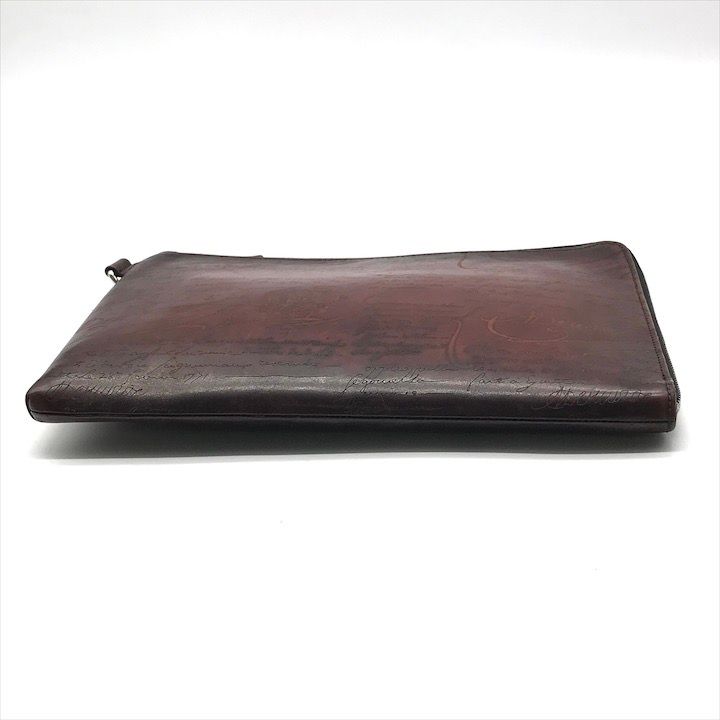 激安大特集！ Berluti ベルルッティ カリグラフィ ニノ GM クラッチ セカンド バッグ ブラウン 鞄 カバン BAG k6892 100％品質保証！