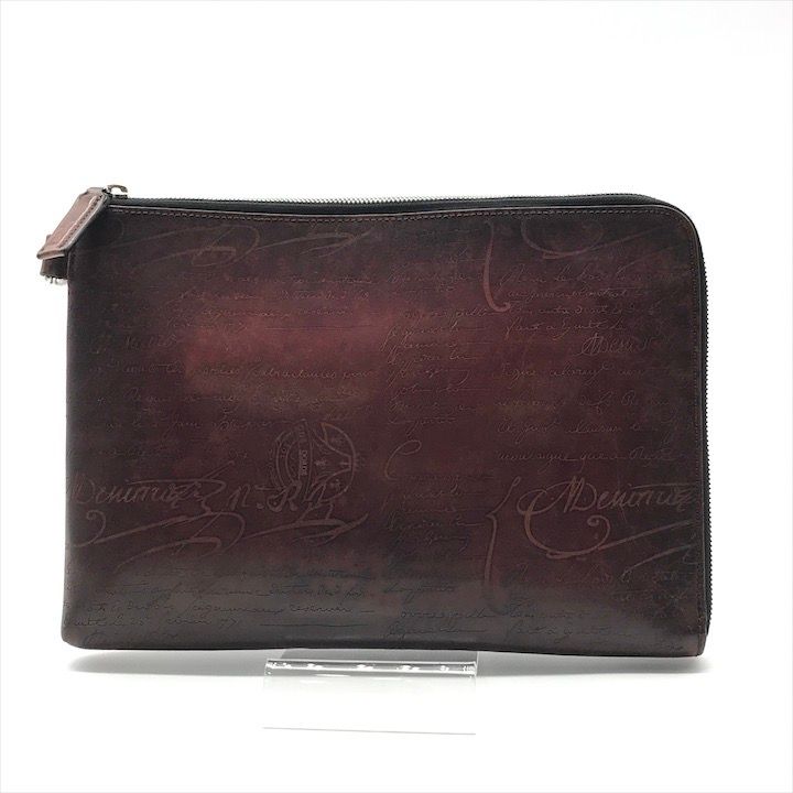 Berluti ベルルッティ カリグラフィ ニノ GM クラッチ セカンド バッグ ブラウン 鞄 カバン BAG k6892