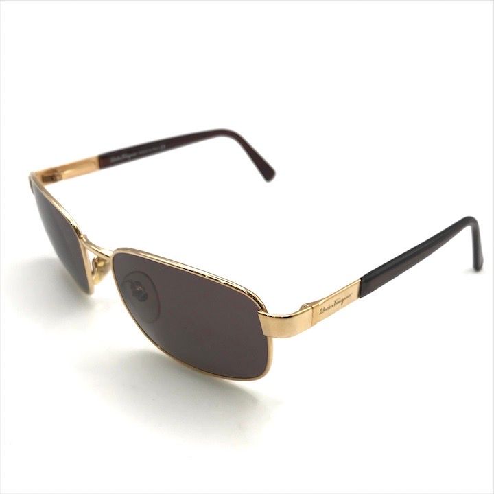 超 Ferragamo フェラガモ サングラス アイウェア ブランド 小物 ブラウン ゴールド メンズ ファッション m15220