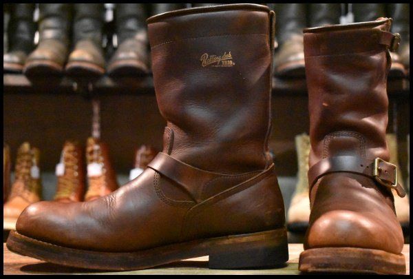 9 ROLLING DUB TRIO ローリングダブトリオ CONQUER コンカーエンジニア 茶 ブラウン クロムエクセル ブーツ HOPESMORE FJ366