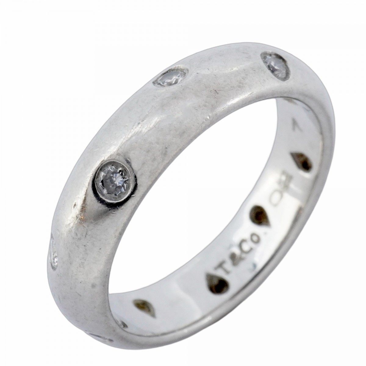 5jmb0824 ティファニー リング ドッツ Pt950 プラチナ ダイヤモンド 10号 レディース