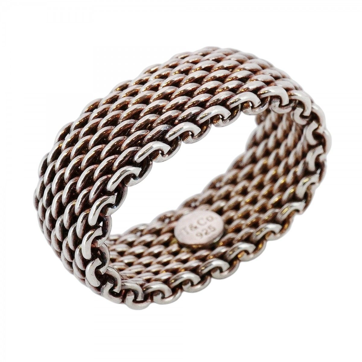 5jmb0850 ティファニー リング サマセット メッシュ シルバー925 17号 レディース