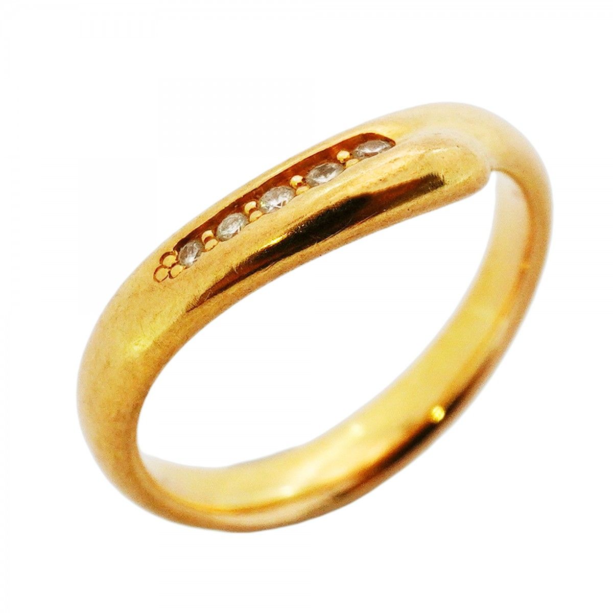 5jmb0858 ティファニー リング オープンハート 5PD K18PG ピンクゴールド ダイヤモンド 7.5号 レディース