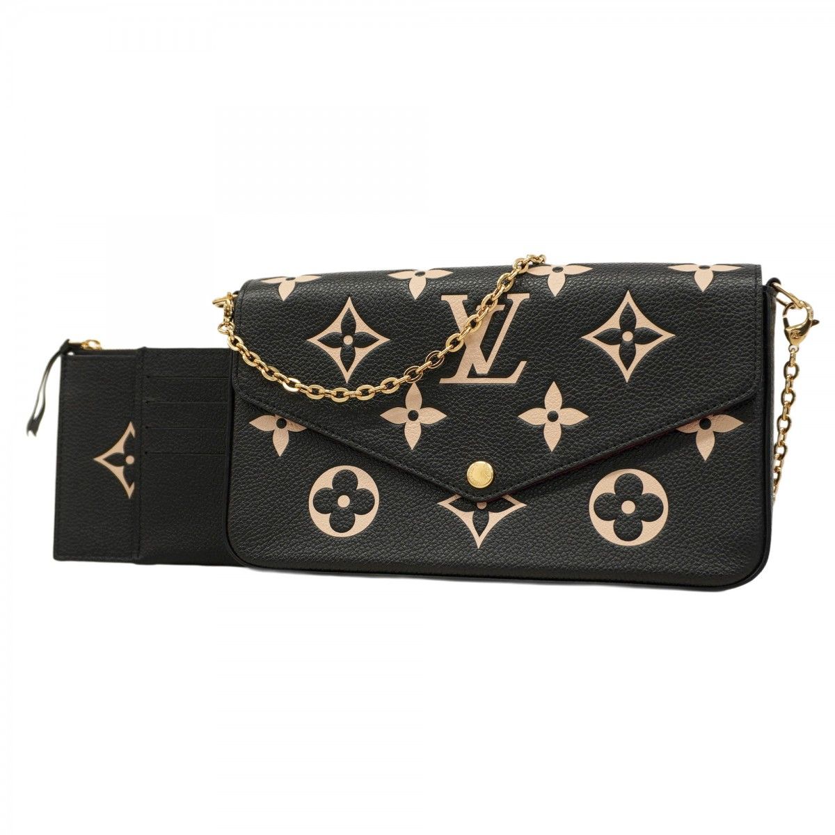 5ob1035-h ルイヴィトン ショルダーウォレット モノグラム アンプラント バイ ポシェットフェリシー M82479 ブラック レディース