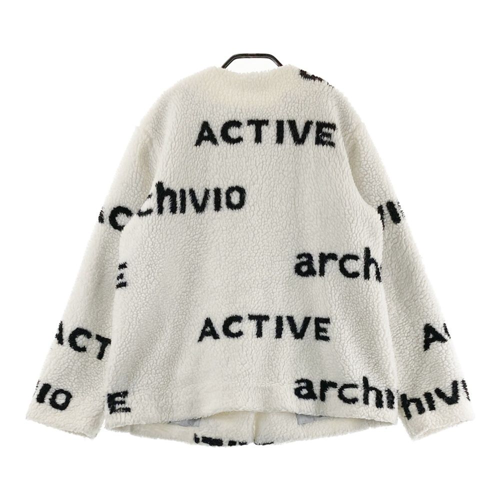 サイズ 38 アルチビオ 蓄熱裏地付き ノー ボアジャケット ロゴ柄 ホワイト系 ゴルフウェア レディース ストスト