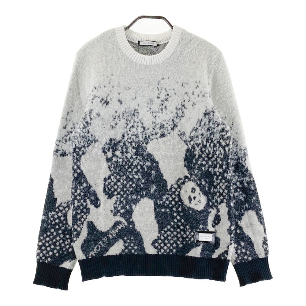 サイズ 46 MARK-LONA マークアンドロナ ニットセーター 総柄 ホワイト系 240101544345 ゴルフウェア メンズ ストスト