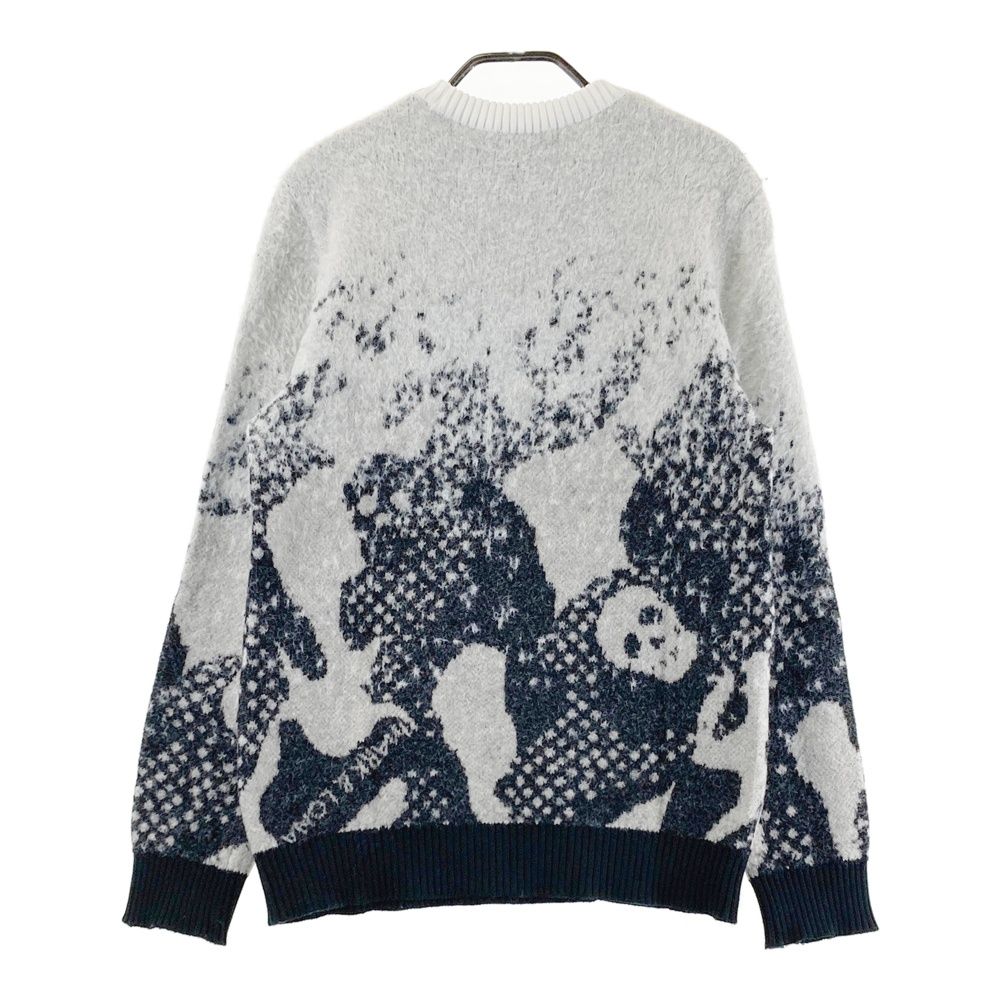 サイズ 46 MARK-LONA マークアンドロナ ニットセーター 総柄 ホワイト系 ゴルフウェア メンズ ストスト
