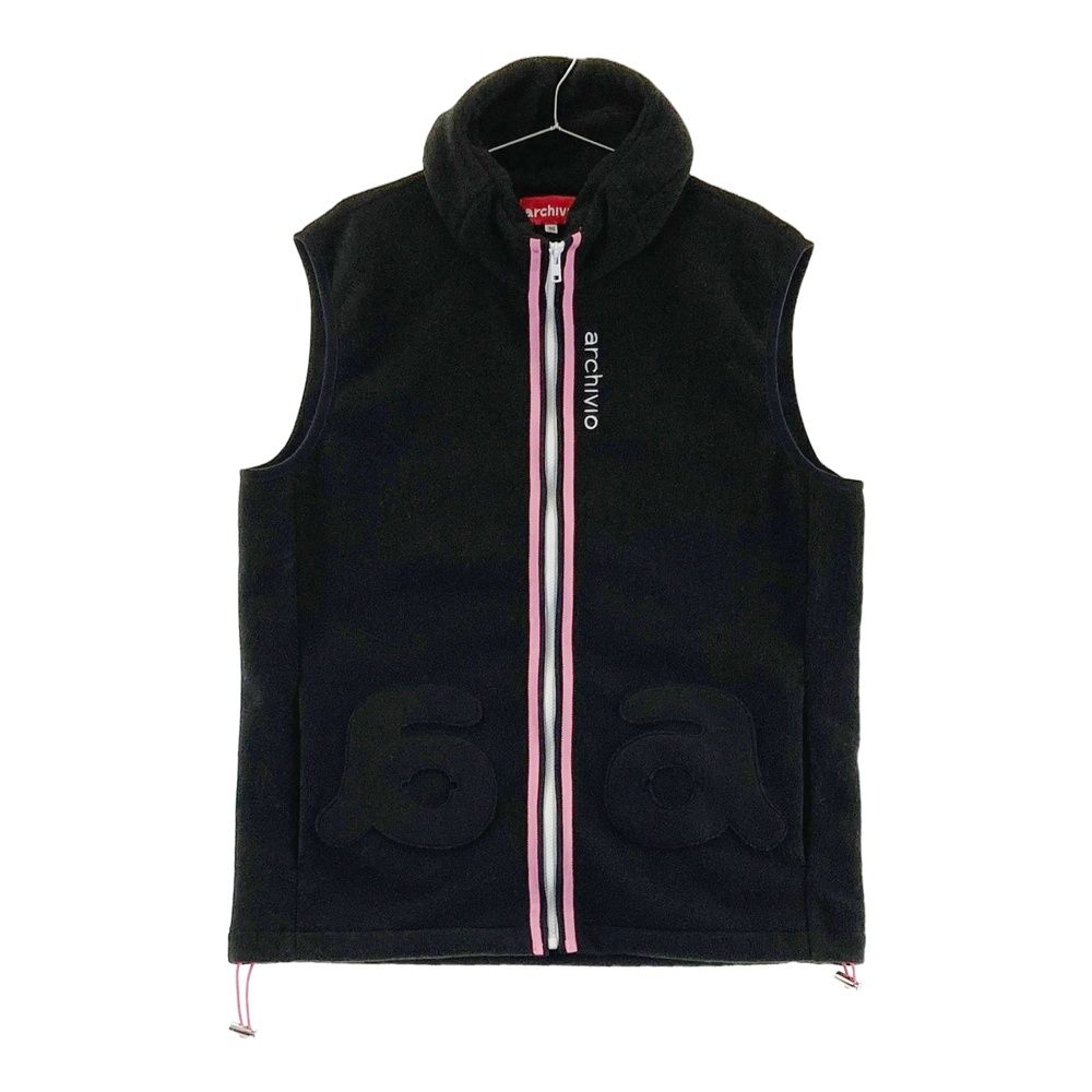 サイズ 36 アルチビオ フリース ジップベスト ブラック系 ゴルフウェア レディース ストスト