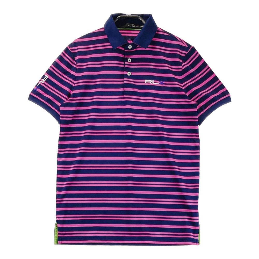 サイズ S 170 92A RLX ラルフローレン 半袖ポロシャツ ボーダー柄 ネイビー系 240101551299 ゴルフウェア メンズ ストスト