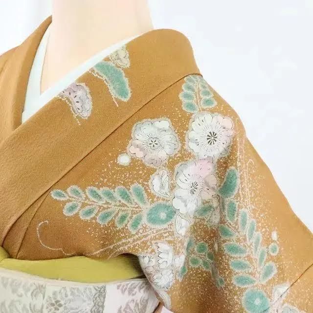 m2037＊美品 正絹 辻が花 絞り 手縫い仕立て 訪問着 m2037＊美品 正絹