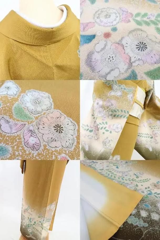 百華❀Y2298◇美品 さが美謹製 辻が花 絞り 手縫い 正絹 訪問着 着物