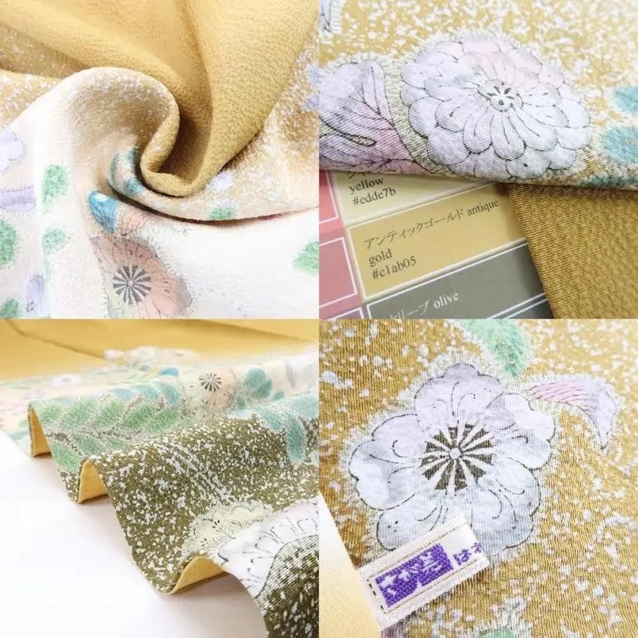 専用Y3686◇美品 正絹 さが美謹製 辻が花 絞り 手縫い仕立て 訪問着 着物 百華❀Y2298◇美品 さが美謹製 辻が花 絞り 手縫い 正絹 訪問着 着物