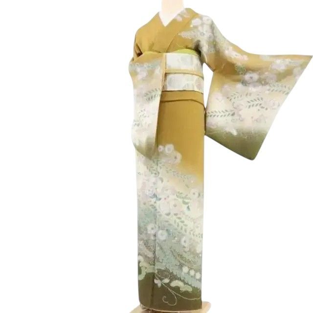 百華❀Y2298◇美品 さが美謹製 辻が花 絞り 手縫い 正絹 訪問着 着物