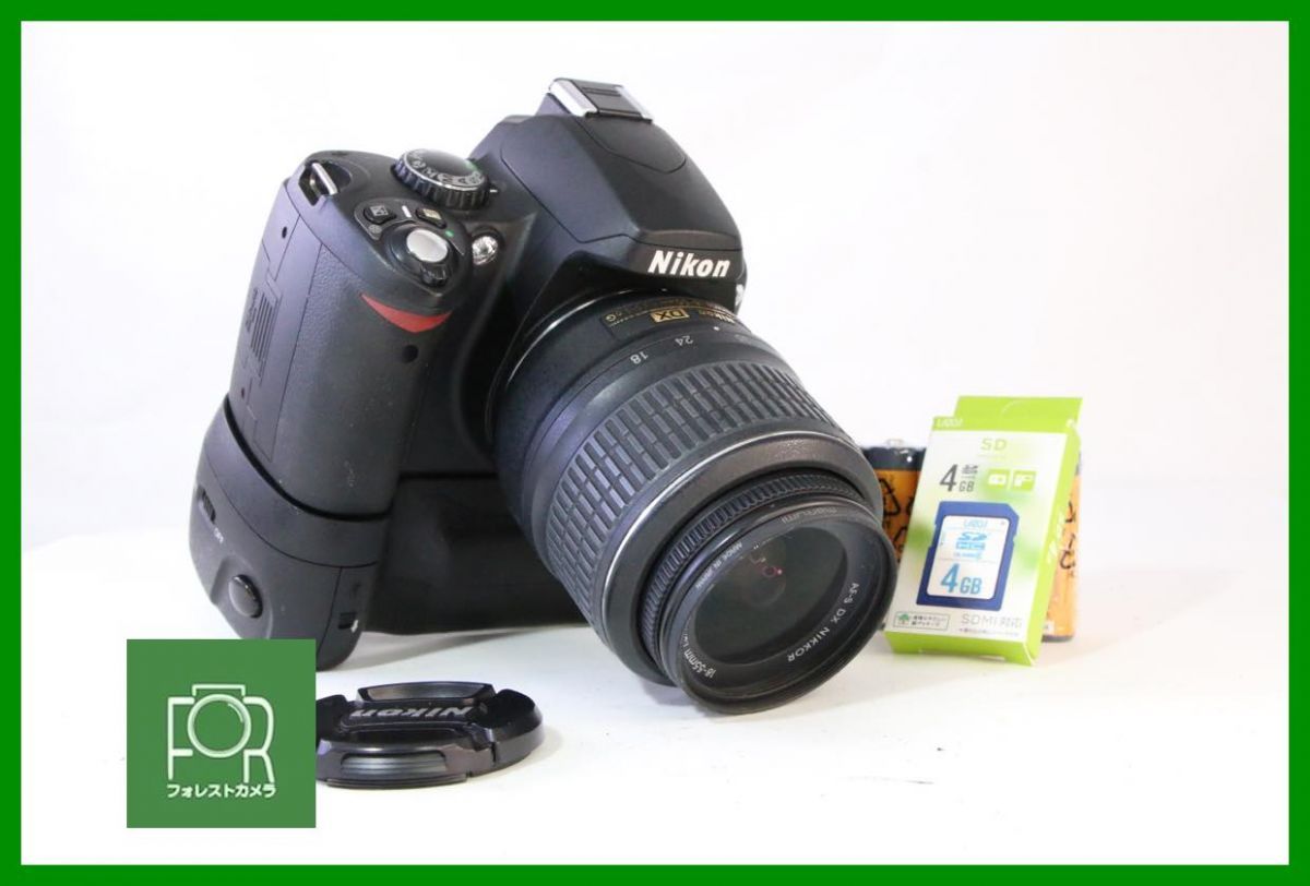点検済 Nikon D40X AF-S 18-55mm S数わずか8070回 単三電池対応マガジンつき 単三電池 ４GB SDカードつき 4907