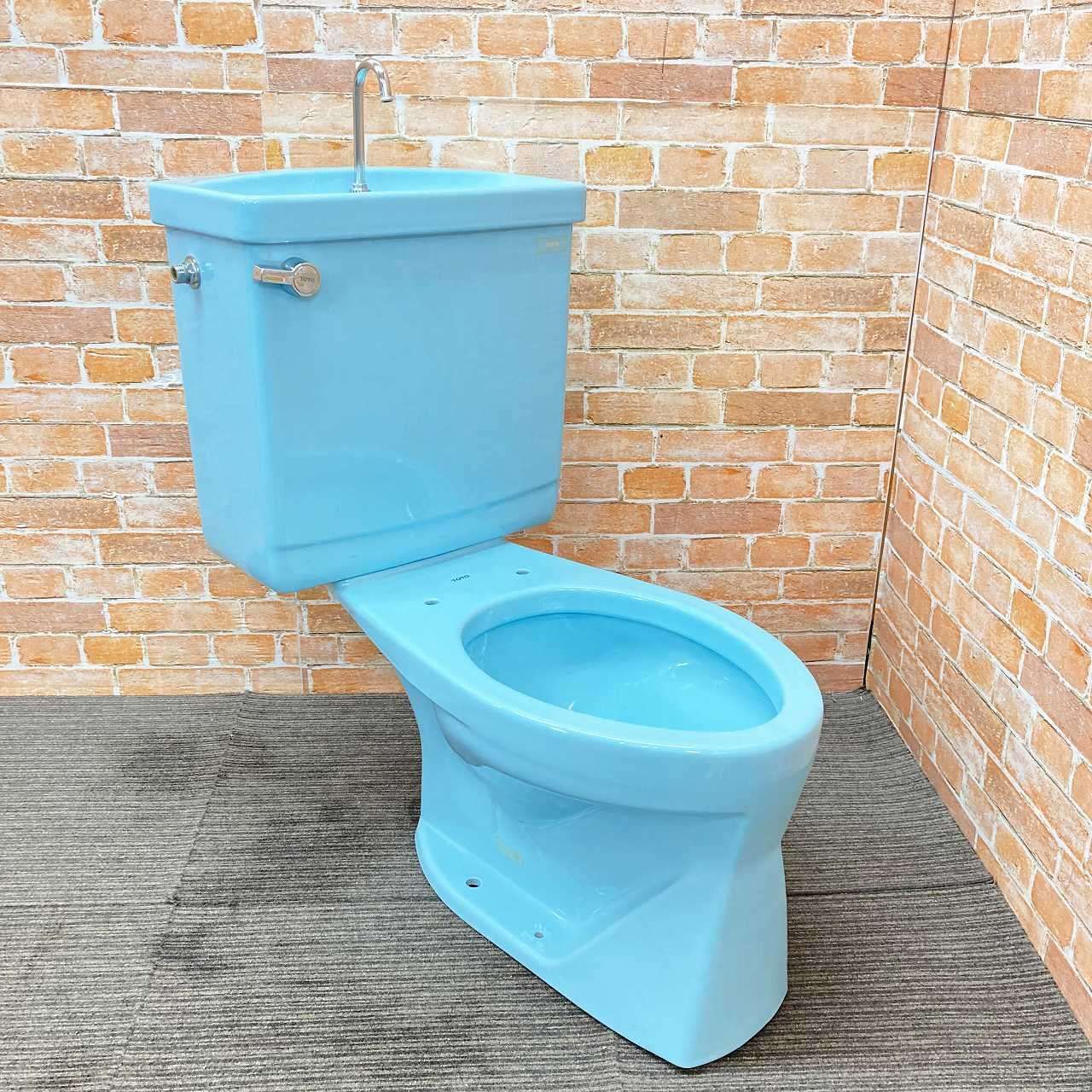 品 TOTO トイレ 洋式便器 床下排水 C720 排水芯380mm とタンク S721B のセット 62R ブルー 66K