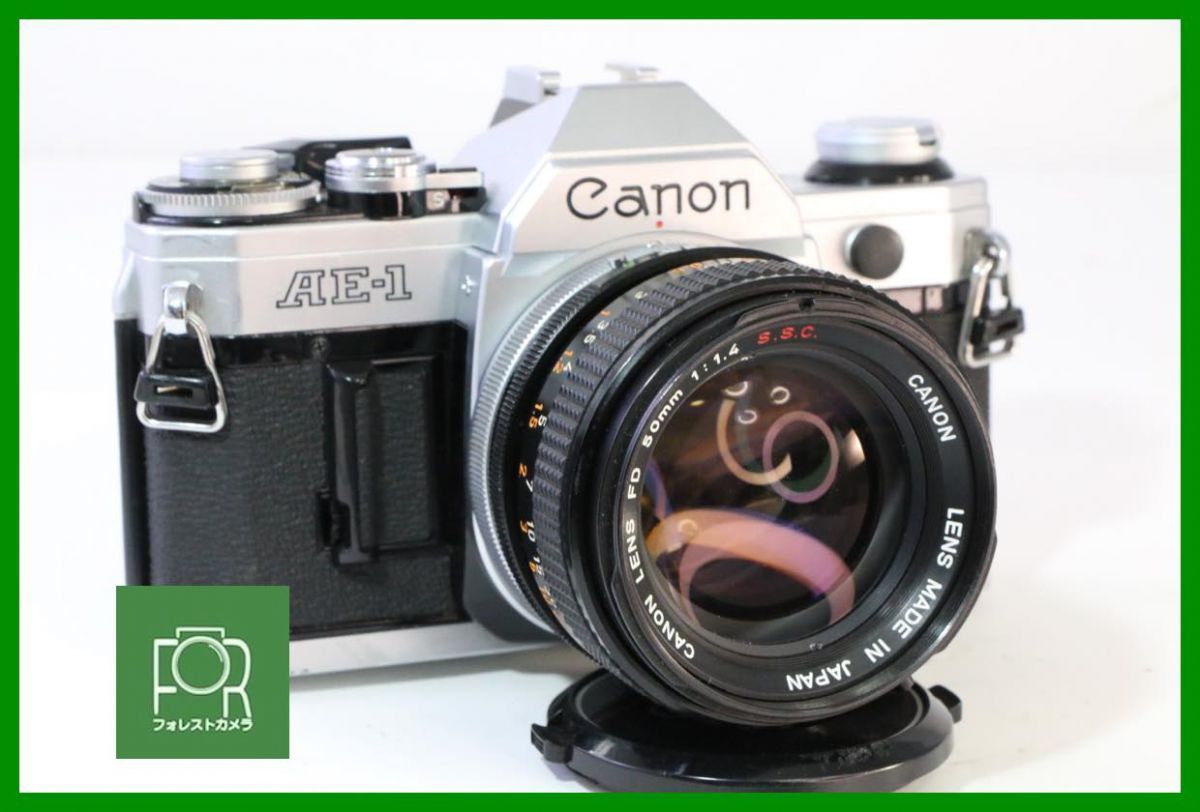 点検済 キヤノン Canon AE 1 FD 50 mm F 4 S C マーク シャッター全速 露出計 絞り 8903