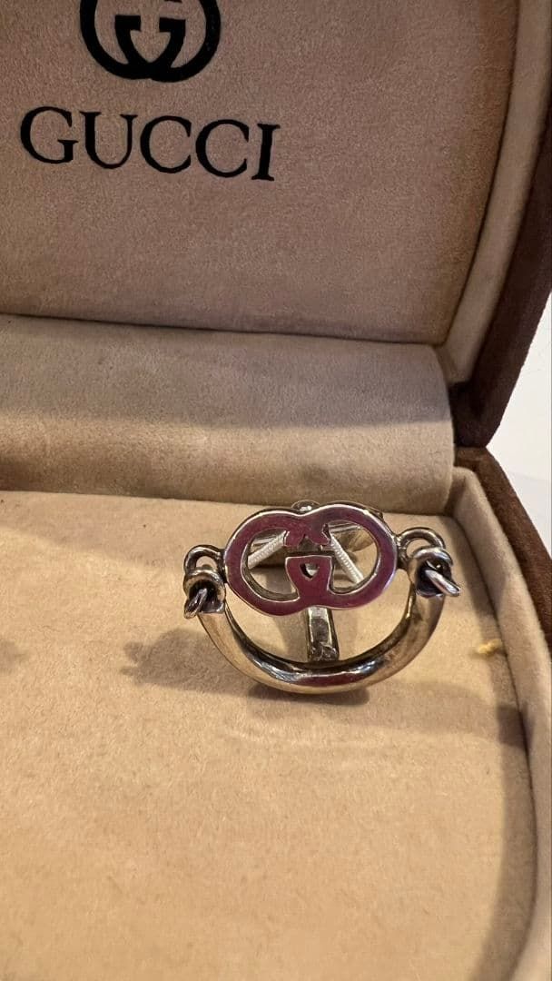GUCCI 品 銀製馬具 グッチ シルバー925 インターロッキングG カフリンクス