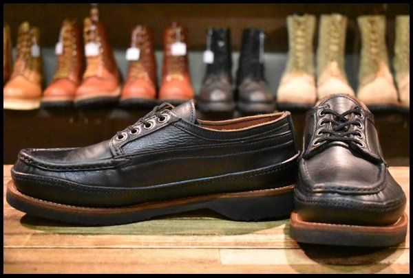 美中古品 RUSSELL MOCCASIN ラッセルモカシン オネイダ 中古美品 ラッセルモカシン オネイダ ブラック 26.5 E ダブルヴァンプ