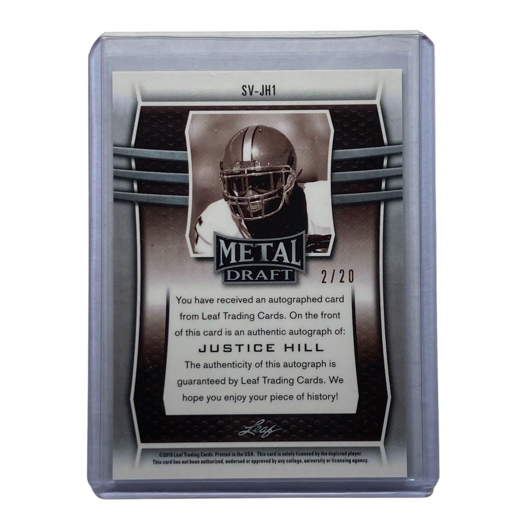 Leaf NFLカード METAL DRAFT JUSTICE HILL 2 20 SV JH 1 IT