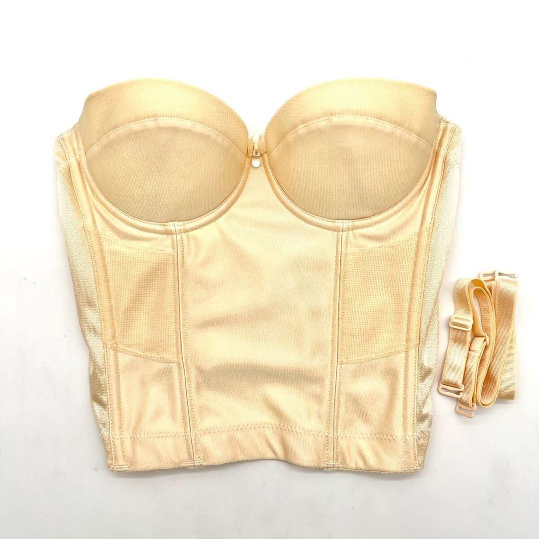 FOUR SIS - CO. Vカット ビスチェ B75 JAPAN 上質 シルエット ドレス 結婚式 挙式 披露宴 フォーシス- カンパニー ブライダル インナー ドレス ウェディング 補正 下着 コルセット 背中 開 オープン バックレス