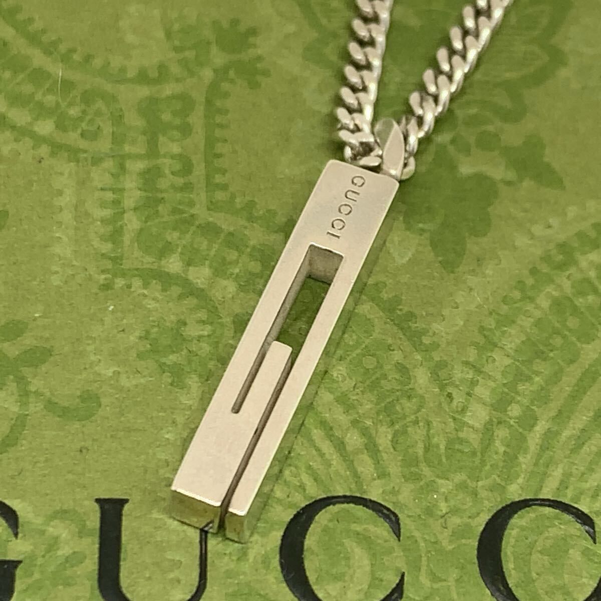 GUCCI gカットアウトg プレート 喜平 ネックレス 034510