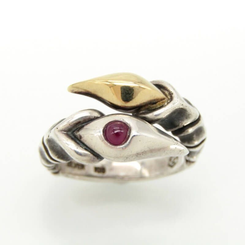 Bloody Mary ダブルタローン リング シルバー925 K18 20号 Bloody Mary ダブルタローン リング シルバー925 K18 20号