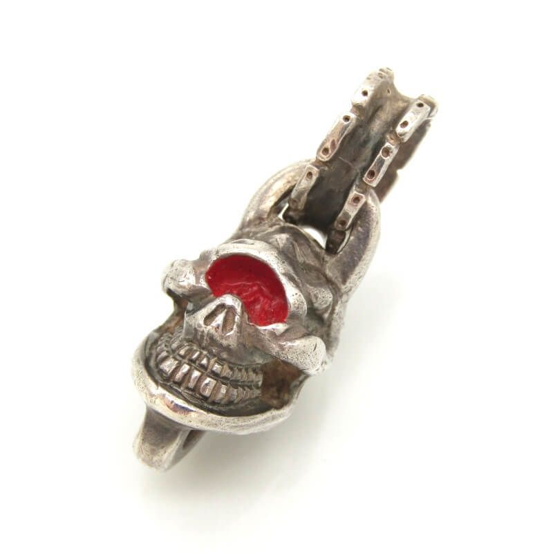 STOP LIGHT ストップライト ペンダント シングルスカルトップ Single Skull Top レッドアイ 赤目 STOPLIGHT SV925 28011241