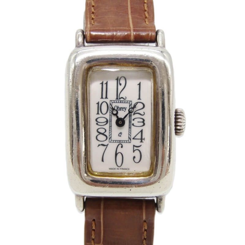 Obrey オブレイ 腕時計 SOLID SILVER ソリッド シルバー925 フランス製 レディース レザー アナログ ホワイト 白 28011285