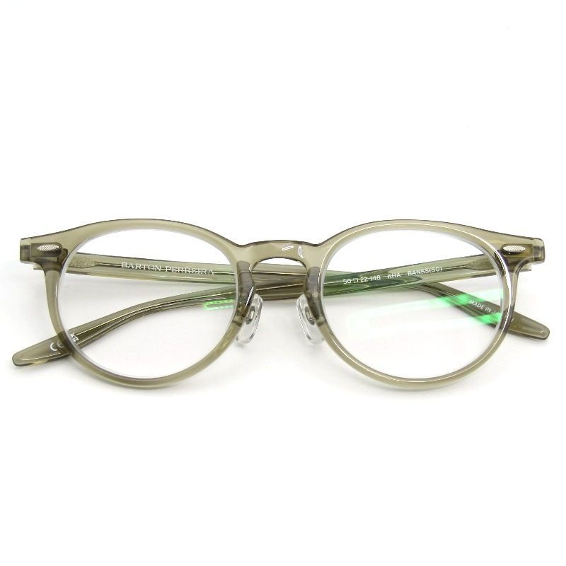 BARTON PERREIRA バートンペレイラ メガネフレーム BANKS 50 KHA カーキ 度入り 54000055